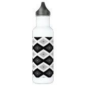 Black, white and grey diamond pattern waterfles  (Links)