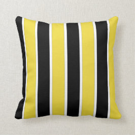 Black, white and yellow strepen American MoJo Pill Kussen