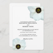 Black White Anemone Flowers Kaart (Voorkant / Achterkant)