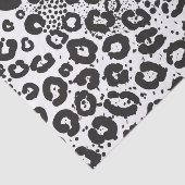 Black White Animal Print Snow Leopard Cheetah Tissuepapier (Detail)