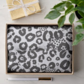 Black White Animal Print Snow Leopard Cheetah Tissuepapier (Geschenk)