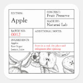 Black & White Apothecary Apple label (Voorkant)