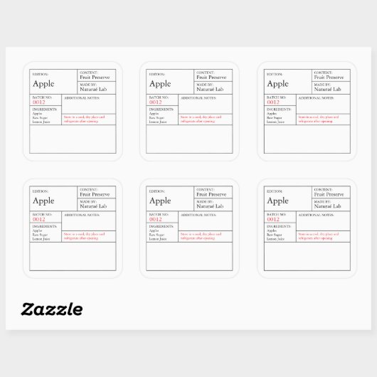 Black & White Apothecary Apple label (Vel)