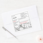 Black & White Apothecary Apple label (Envelop)