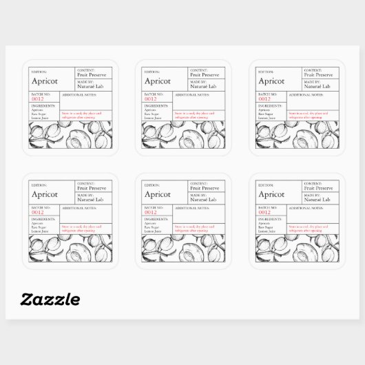 Black & White Apothecary Apricot label (Vel)