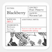 Black & White Apothecary Blackberry label (Voorkant)