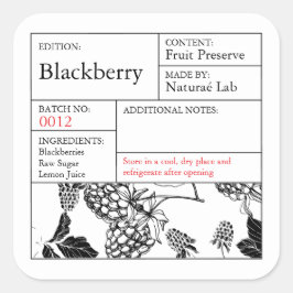 Black & White Apothecary Blackberry label