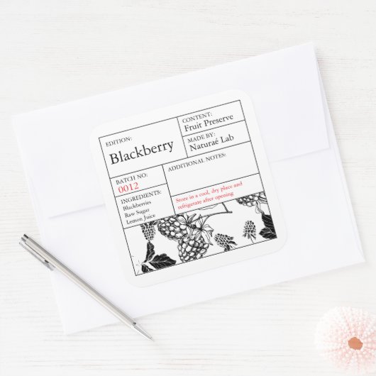 Black & White Apothecary Blackberry label (Envelop)