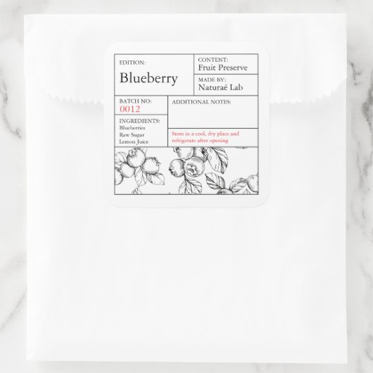 Black & White Apothecary Blueberry label (Tas)
