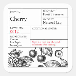 Black & White Apothecary Cherry label