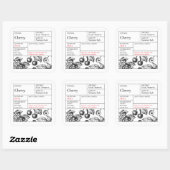 Black & White Apothecary Cherry label (Vel)