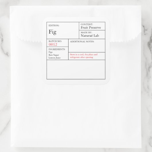 Black & White Apothecary Fig label (Tas)