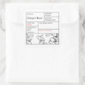 Black & White Apothecary Ginger Root label (Tas)