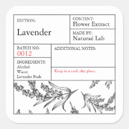 Black & White Apothecary Lavender label