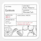 Black & White Apothecary Lemon label (Voorkant)