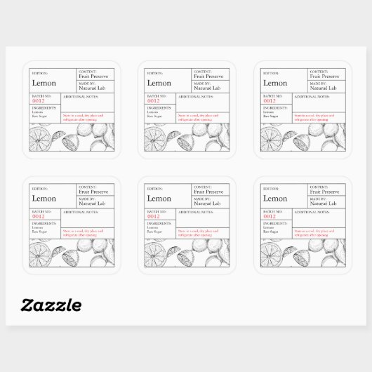 Black & White Apothecary Lemon label (Vel)