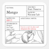 Black & White Apothecary Mango label (Voorkant)