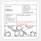 Black & White Apothecary Olive label (Voorkant)
