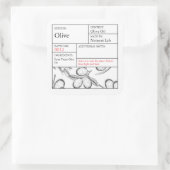 Black & White Apothecary Olive label (Tas)