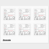 Black & White Apothecary Peach label (Vel)