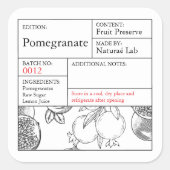 Black & White Apothecary Pomegranate label (Voorkant)