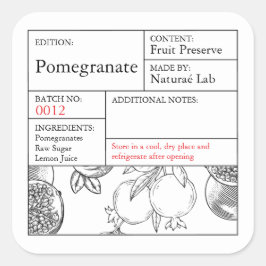 Black & White Apothecary Pomegranate label