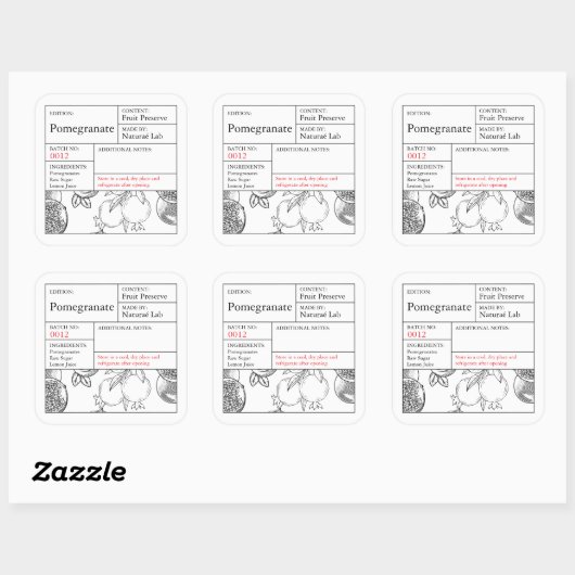 Black & White Apothecary Pomegranate label (Vel)