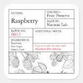 Black & White Apothecary Raspberry label (Voorkant)