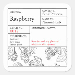 Black & White Apothecary Raspberry label