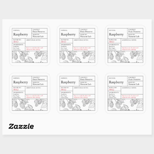 Black & White Apothecary Raspberry label (Vel)