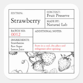 Black & White Apothecary Strawberry label