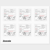 Black & White Apothecary Strawberry label (Vel)