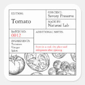 Black & White Apothecary Tomato label (Voorkant)