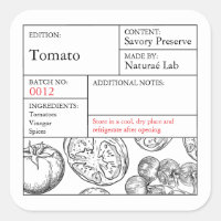 Black & White Apothecary Tomato label