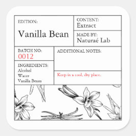 Black & White Apothecary Vanilla label