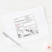 Black & White Apothecary Vanilla label (Envelop)
