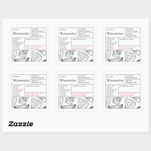 Black & White Apothecary Watermelon label (Vel)