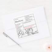 Black & White Apotheek Blauwebeslabel Vierkante Sticker (Envelop)