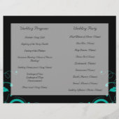 Black White Aqua Reverse Swirl Foldable Program (Achterkant)