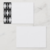 Black White Argyle Visitekaartje (Voorkant / Achterkant)