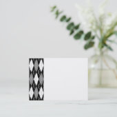 Black White Argyle Visitekaartje (Staand voorkant)