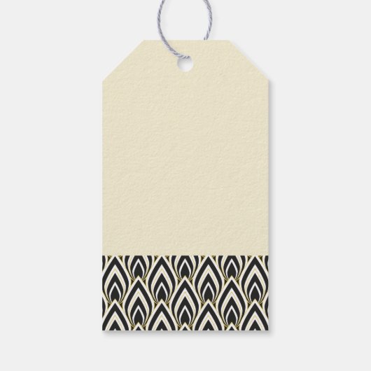 Black & White Art Deco  Cadeaulabel (Achterkant)