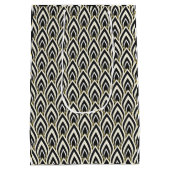 Black & White Art Deco  Medium Cadeauzakje (Achterkant)