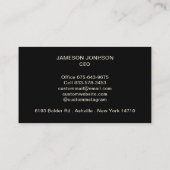 Black White Artsy Grunge Cool Brand + Jouw naam Visitekaartje (Achterkant)