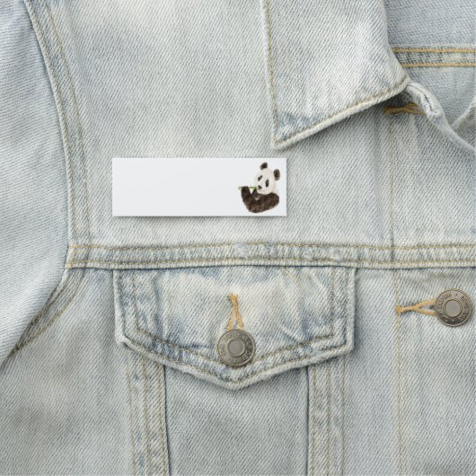 Black & White Asia Panda Beer Animal Naamplaatje (In situ)