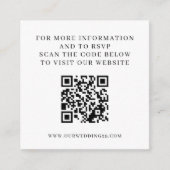 Black & White Aspen Tree Wedding QR Informatiekaartje (Voorkant)