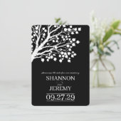 Black & White Aspen Tree Wedding Save The Date (Staand voorkant)
