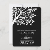 Black & White Aspen Tree Wedding Save The Date (Voorkant)