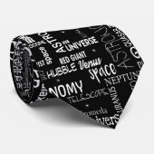 Black White Astronomy Science Stropdas (Opgerold)