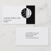 Black White Athletic Ball Logo Visitekaartje (Voorkant / Achterkant)